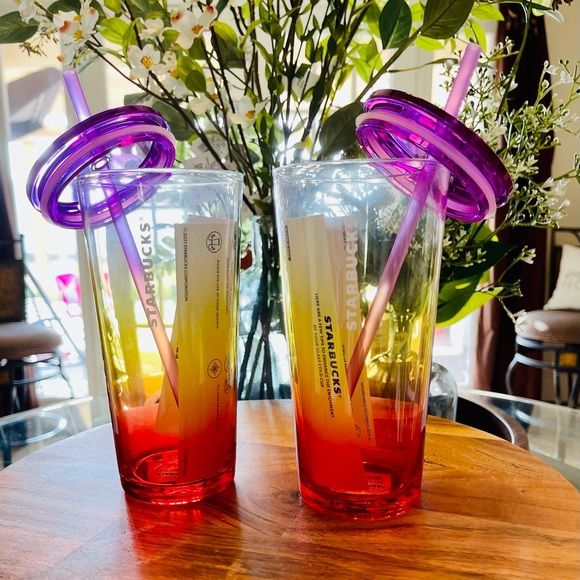 Starbucks Ombré Sunset Glass Reusable Tumbler - Picture 16 of 16